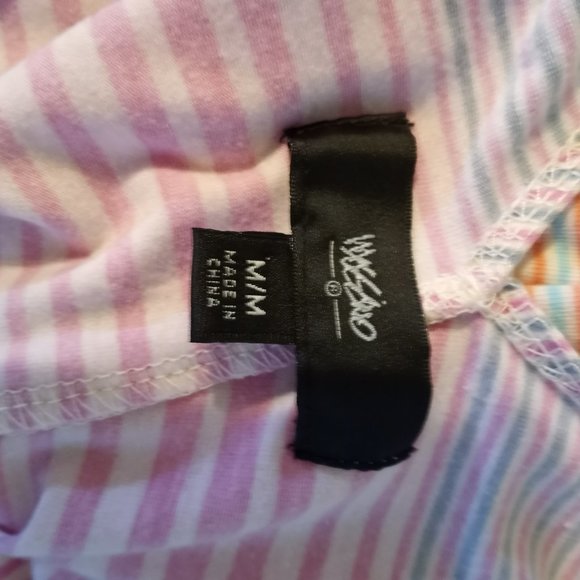 Mossimo Size Medium Soft White Melon Aqua Pink EUC Maxi-Dress-Item #160 - Picture 3 of 3